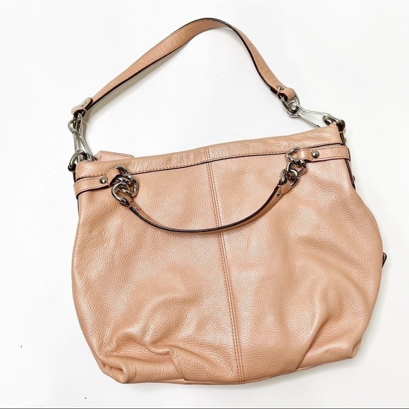 Coach Brooke Pink Leather Shoulder Hobo Bag - Picture 1 of 16